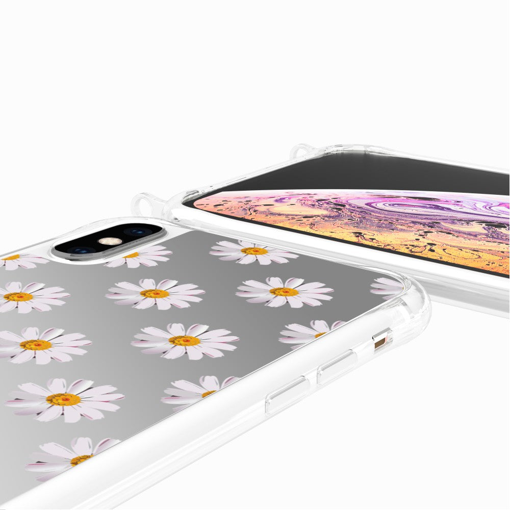 Coque Anneaux Miroir Imprimee Marguerites
