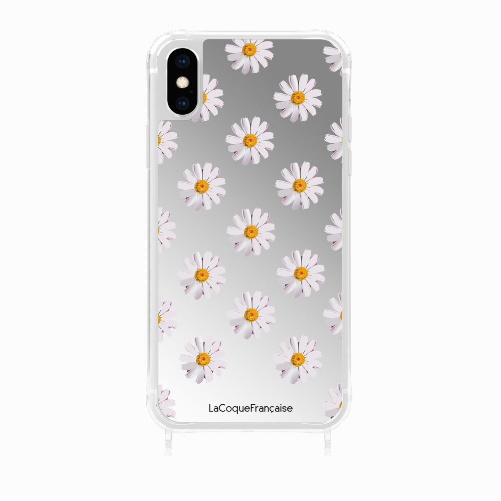 Coque Anneaux Miroir Imprimee Marguerites