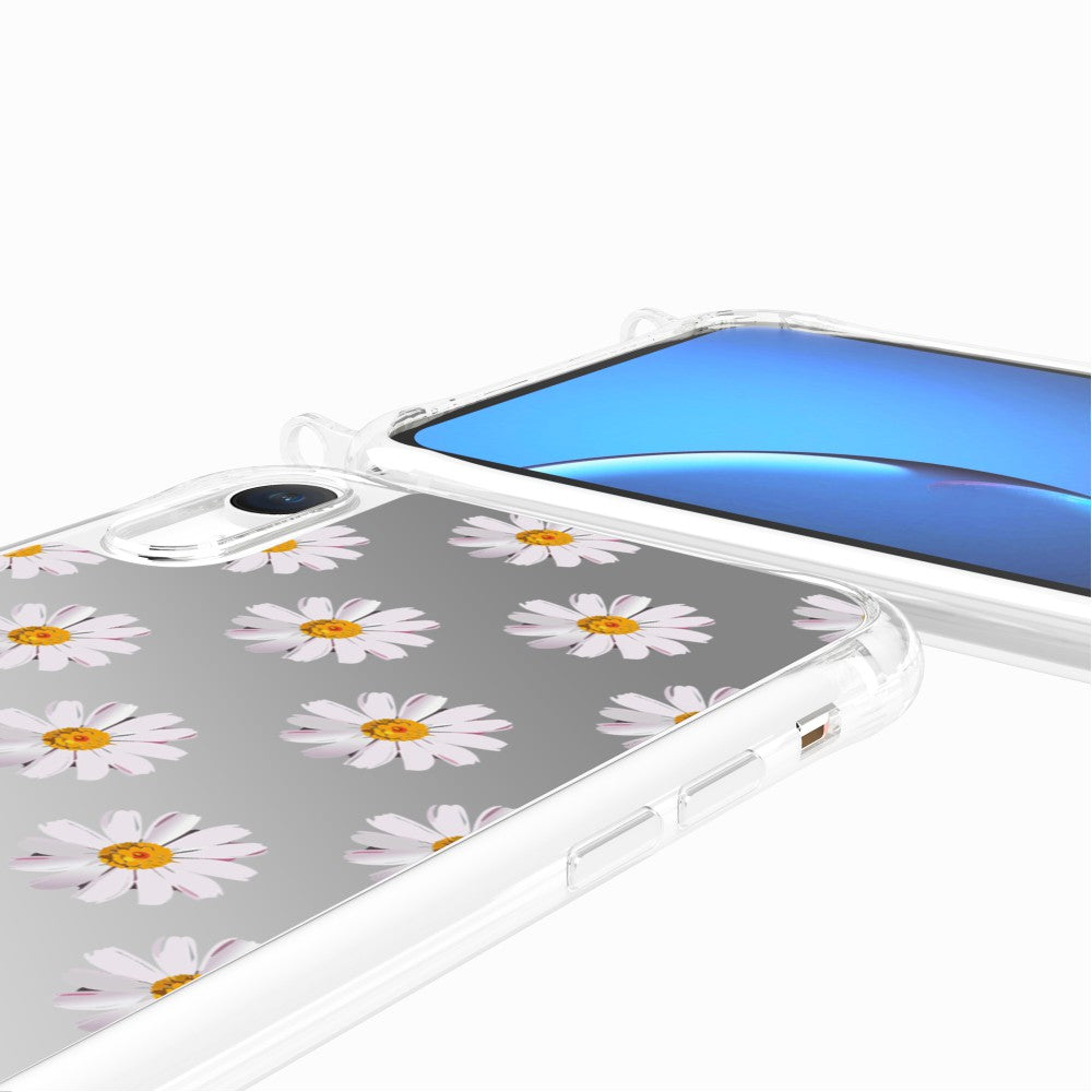 Coque Anneaux Miroir Imprimee Marguerites