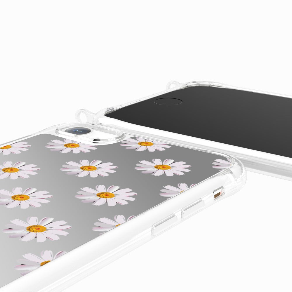 Coque Anneaux Miroir Imprimee Marguerites