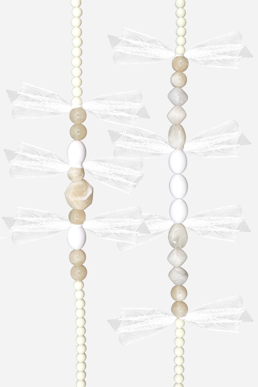 Chaine Longue Luna Blanc 120 cm - 2
