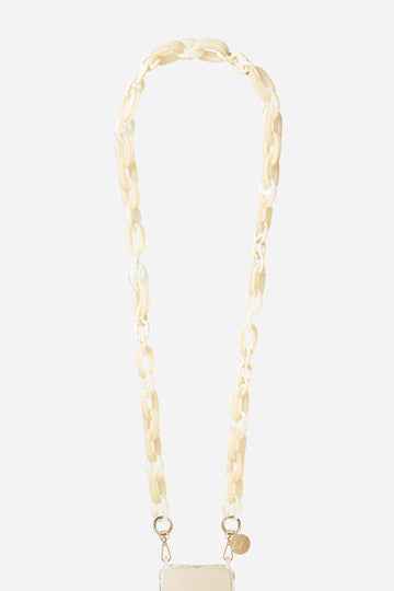 Chaine Longue Ambre Beige 120 cm