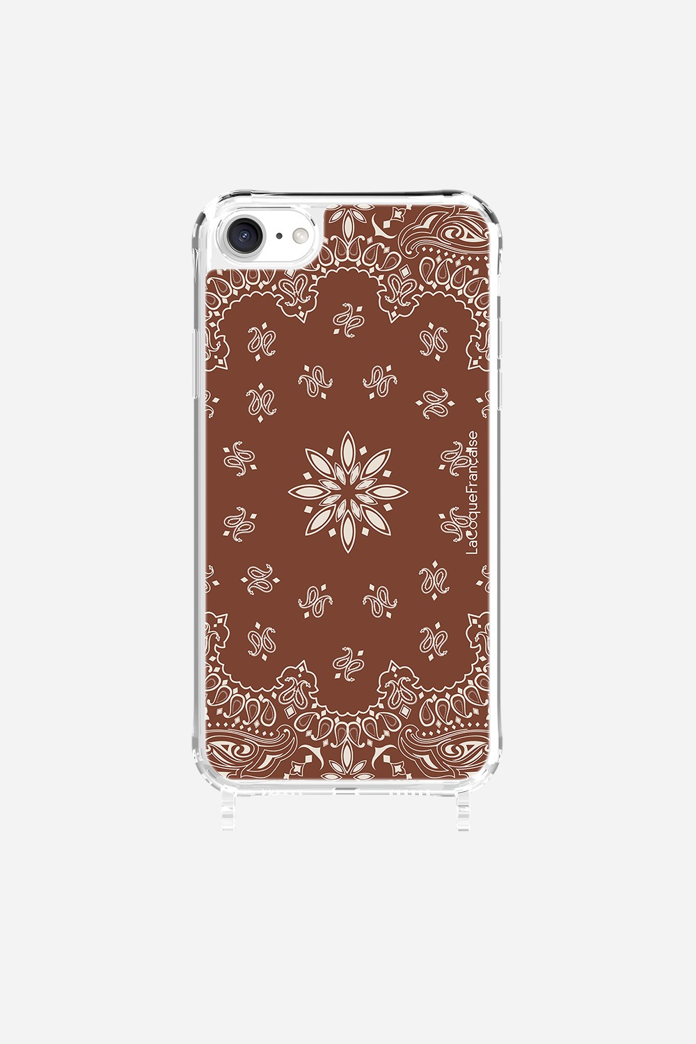 Coque Anneaux Imprimee Bandana Brun
