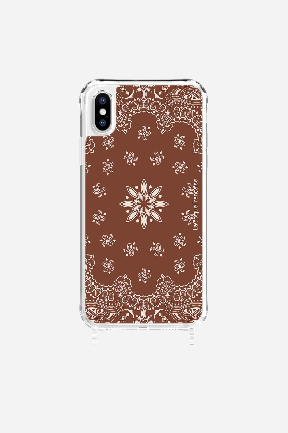 Coque Anneaux Imprimee Bandana Brun