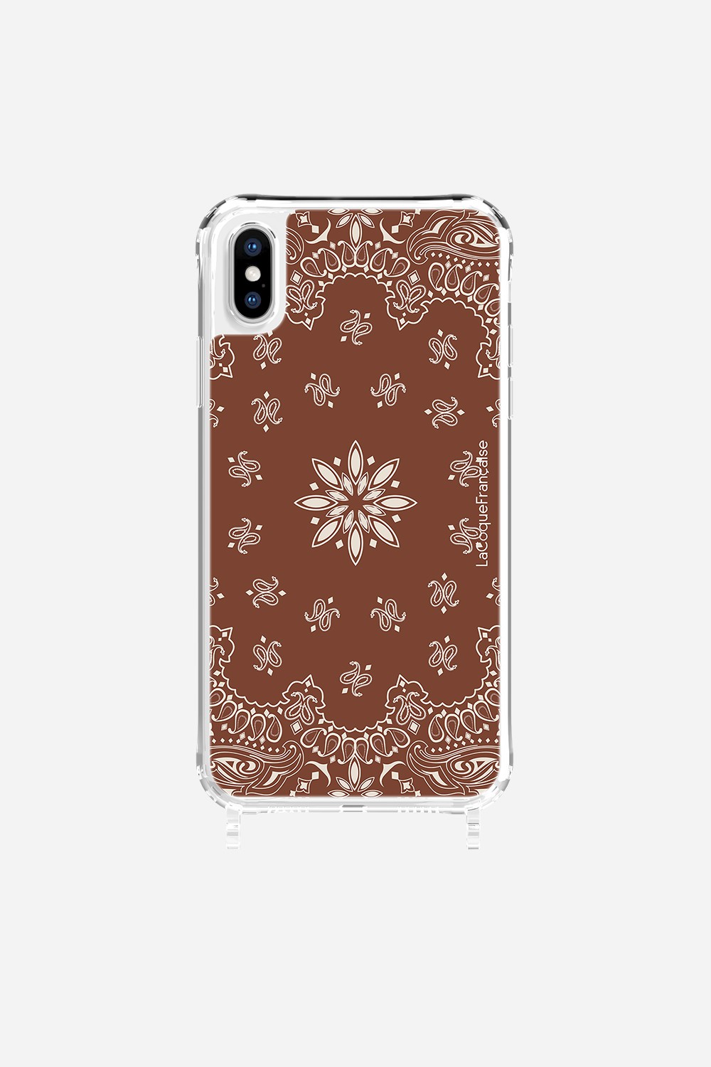 Coque Anneaux Imprimee Bandana Brun