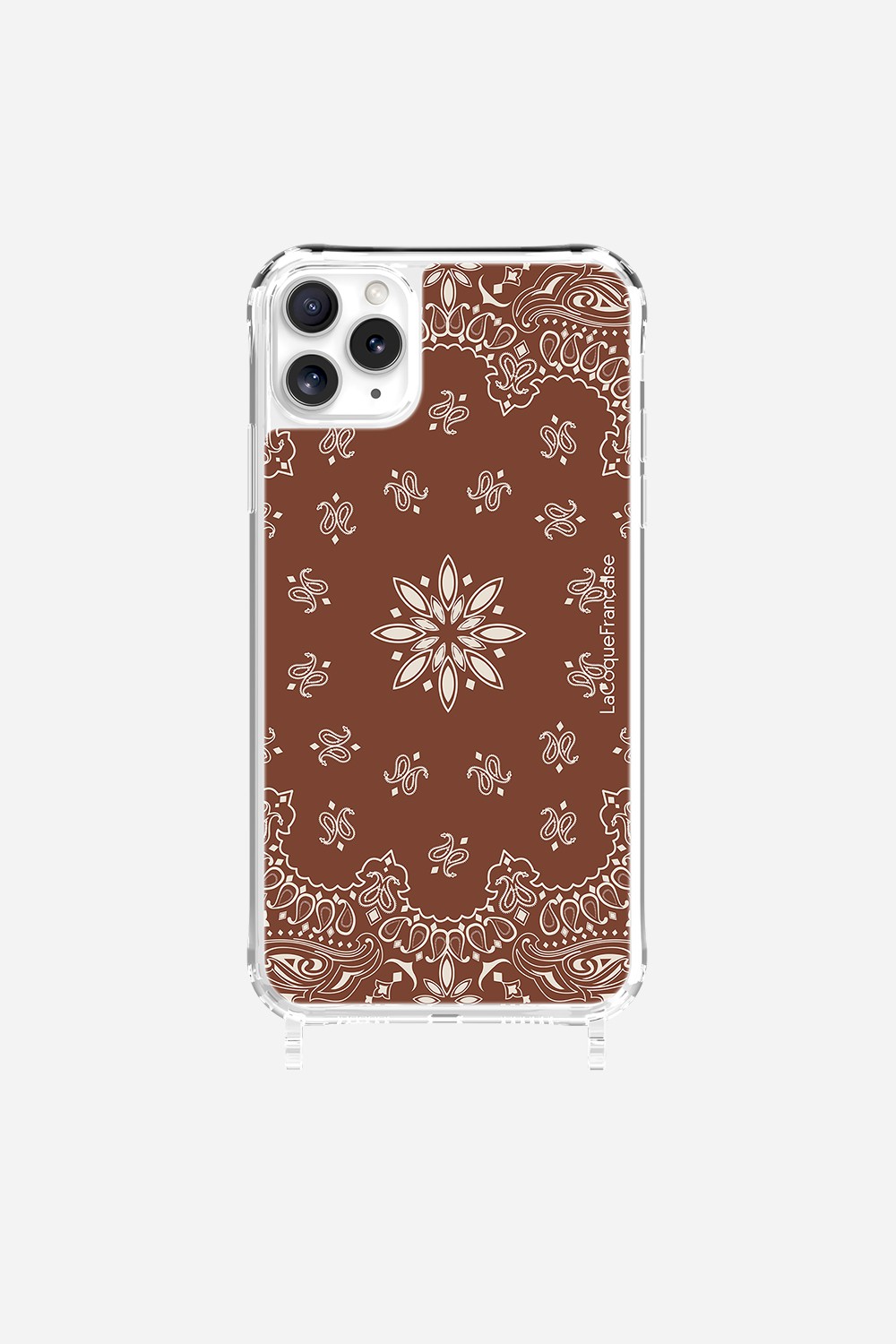 Coque Anneaux Imprimee Bandana Brun