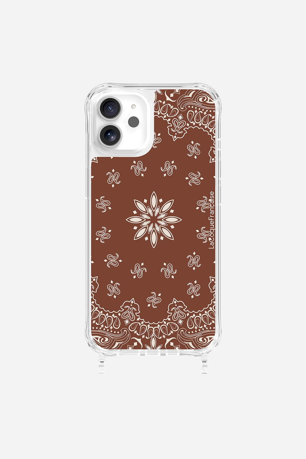 Coque Anneaux Imprimee Bandana Brun