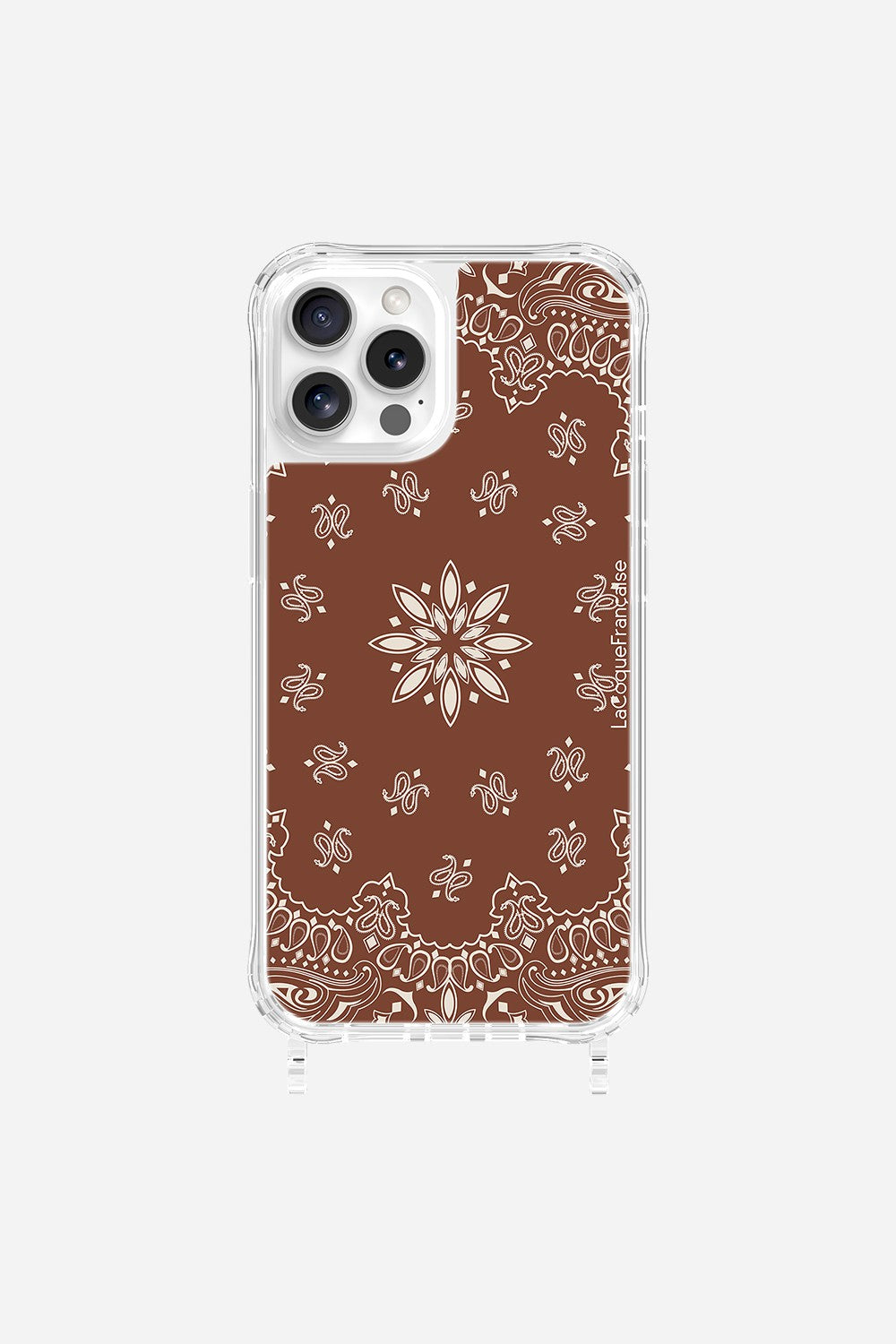 Coque Anneaux Imprimee Bandana Brun