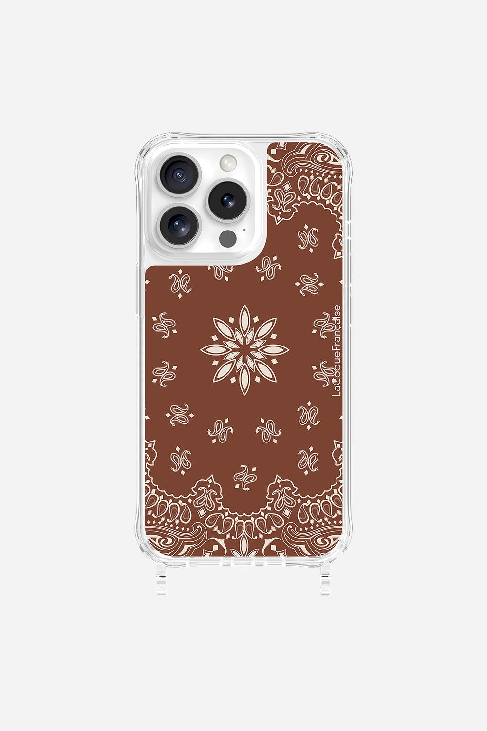 Coque Anneaux Imprimee Bandana Brun