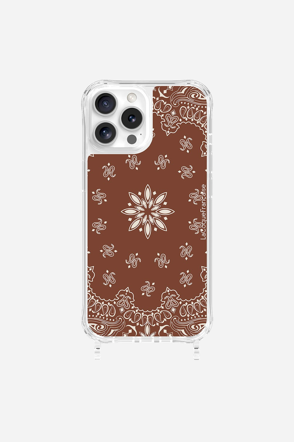 Coque Anneaux Imprimee Bandana Brun