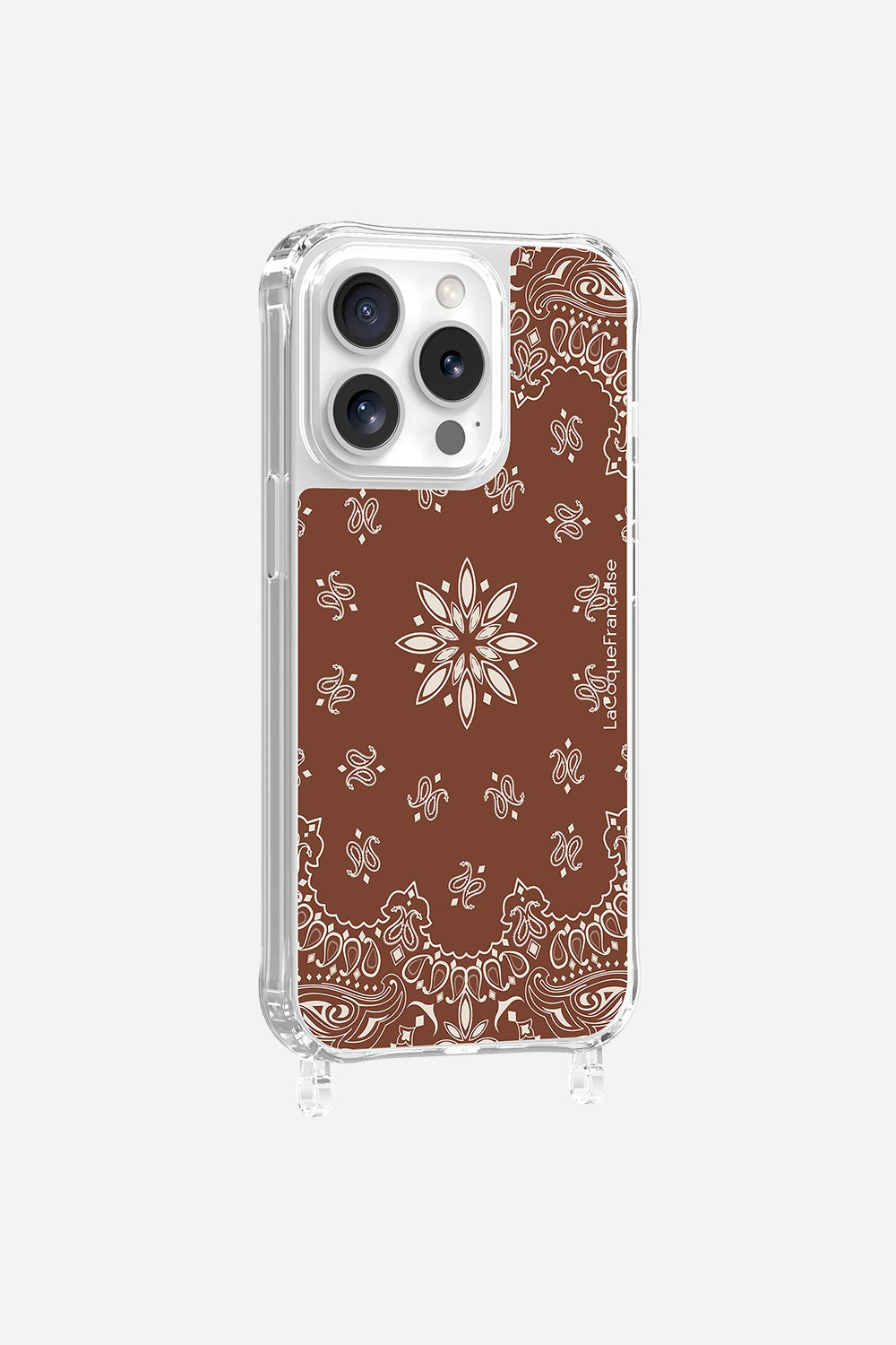 Coque Anneaux Imprimee Bandana Brun