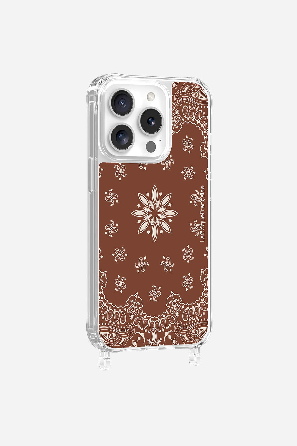 Coque Anneaux Imprimee Bandana Brun