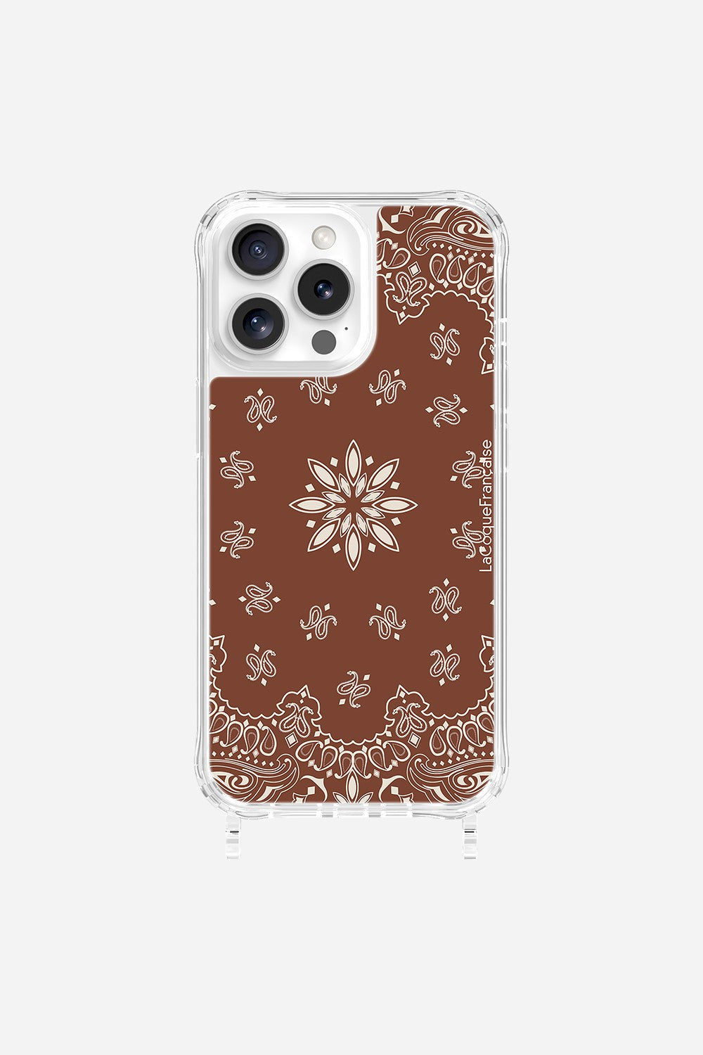 Coque Anneaux Imprimee Bandana Brun