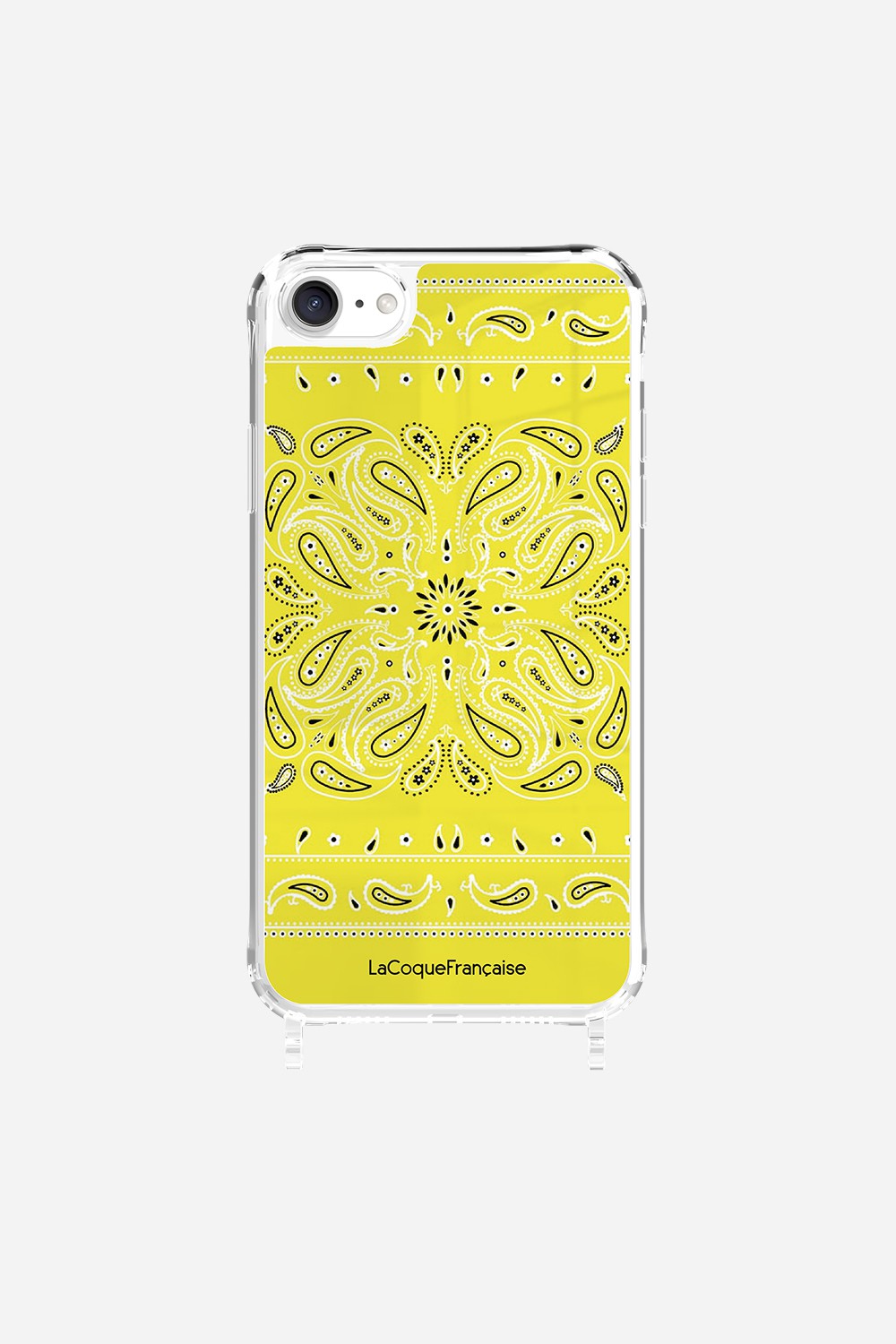 Coque Anneaux Imprimee Bandana Jaune Fluo - 52