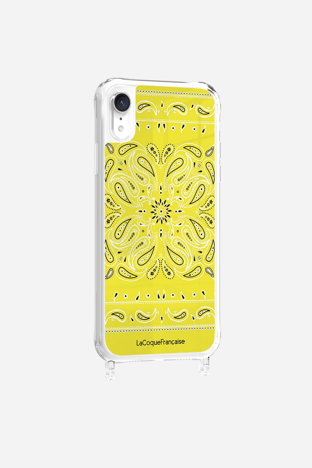 Printed Bandana Rings Case in Neon Yellow