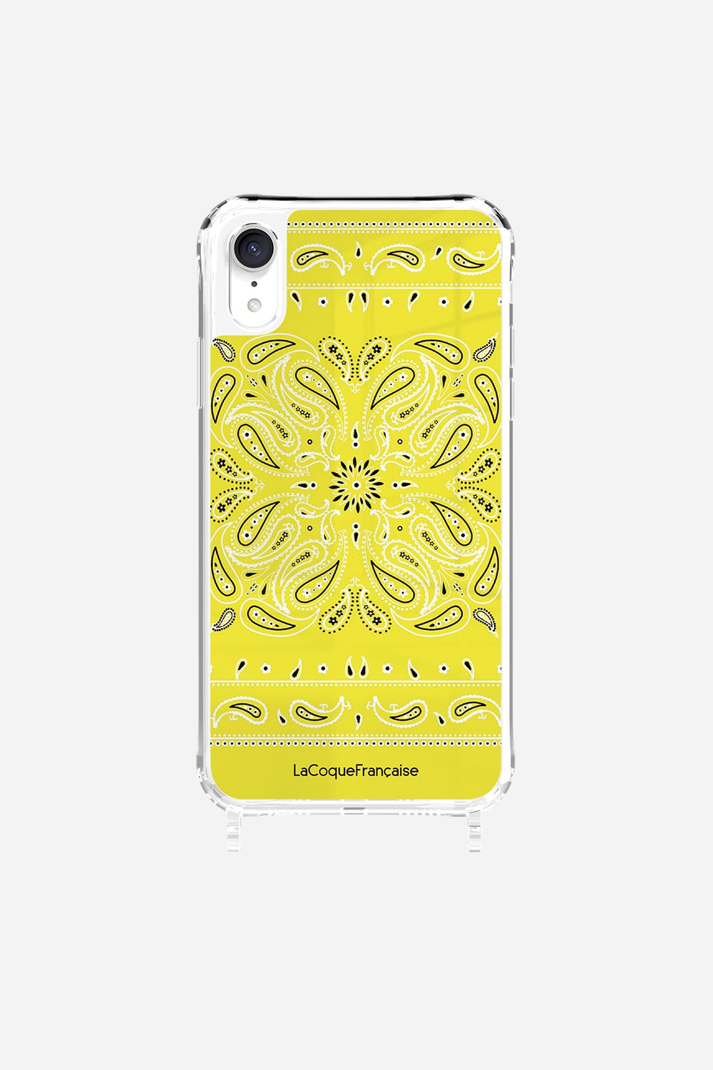 Coque Anneaux Imprimee Bandana Jaune Fluo - 51