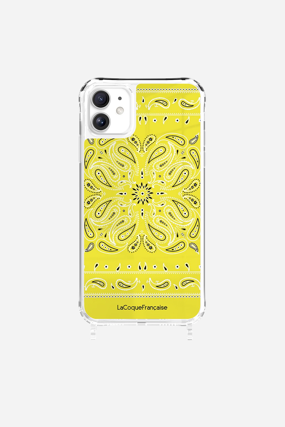 Coque Anneaux Imprimee Bandana Jaune Fluo - 48