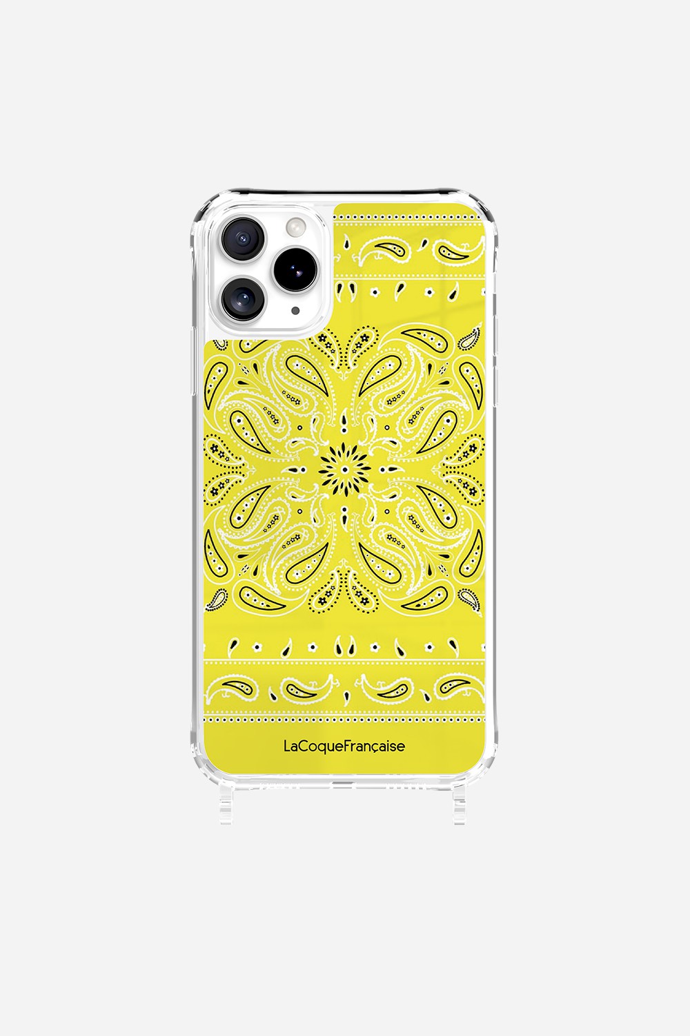 Coque Anneaux Imprimee Bandana Jaune Fluo - 46