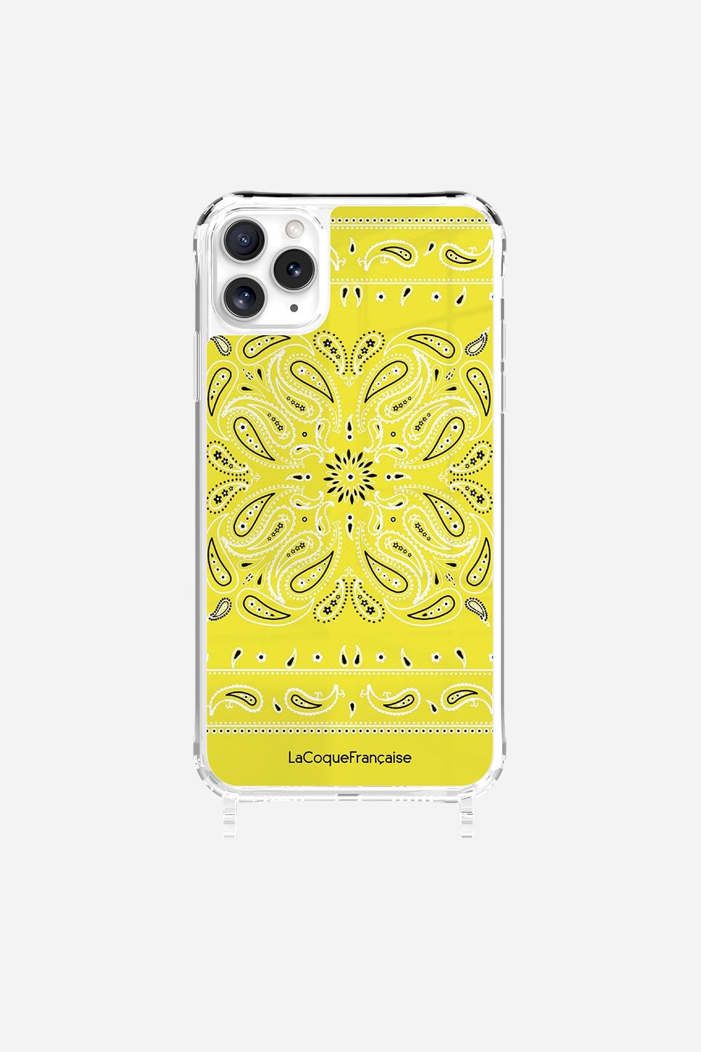 Coque Anneaux Imprimee Bandana Jaune Fluo - 47