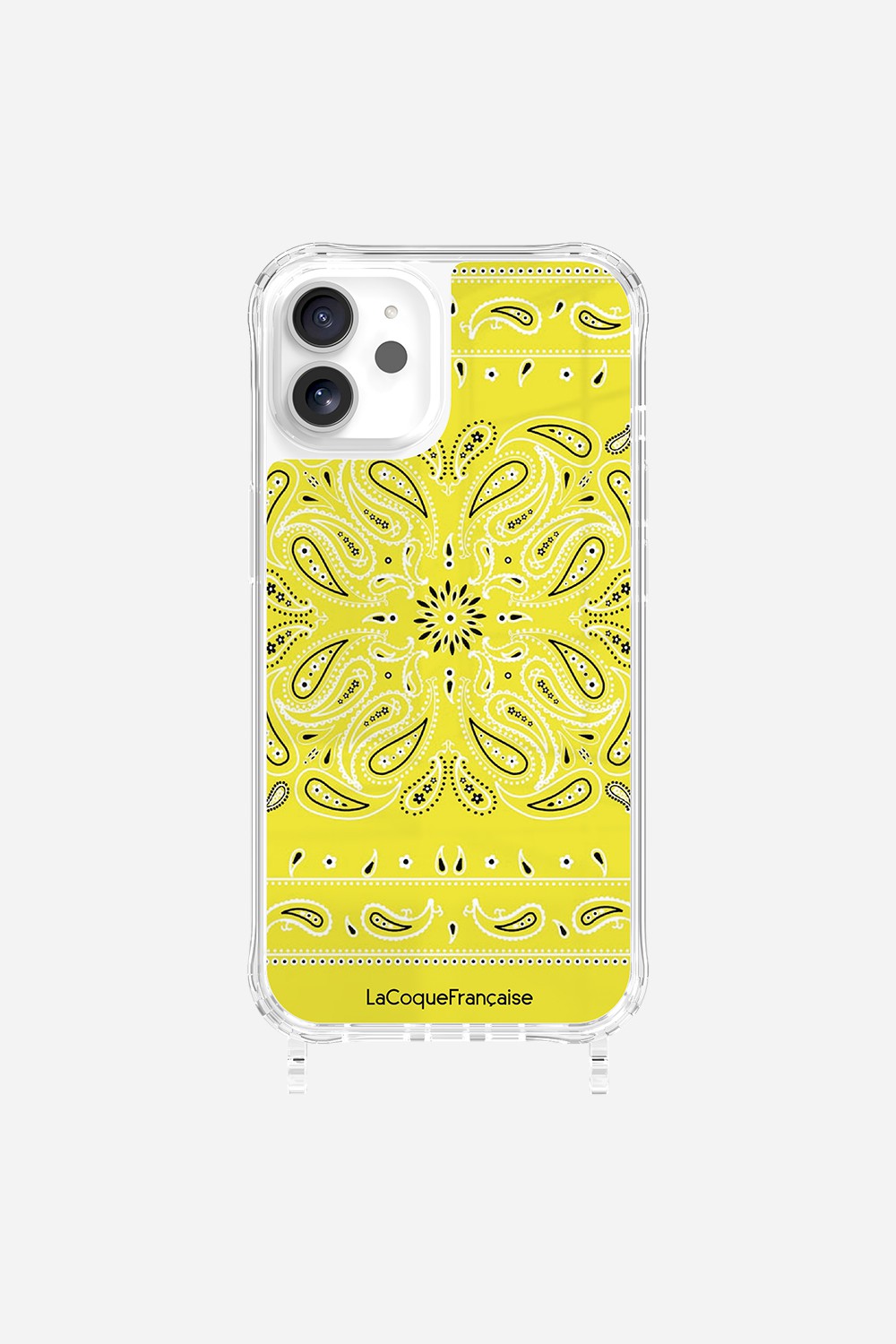 Coque Anneaux Imprimee Bandana Jaune Fluo - 45