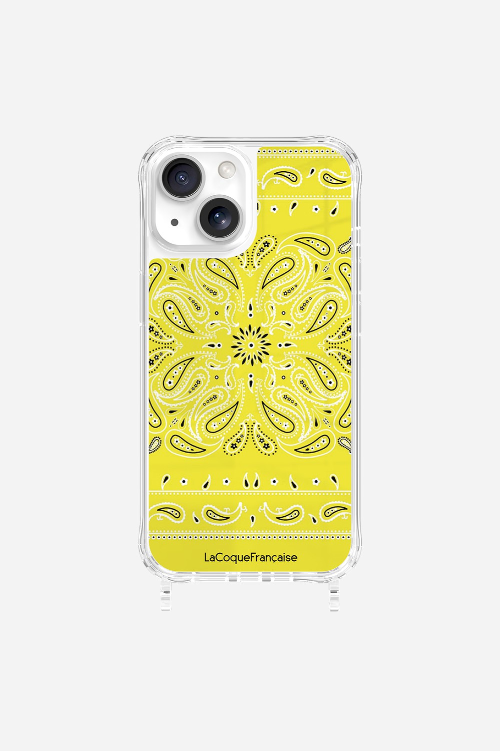 Coque Anneaux Imprimee Bandana Jaune Fluo - 42
