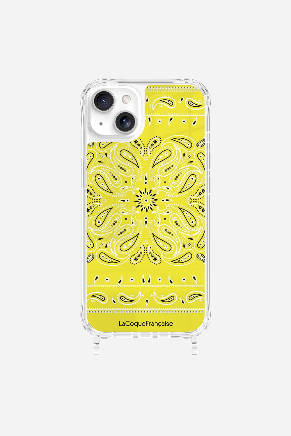Coque Anneaux Imprimee Bandana Jaune Fluo - 38