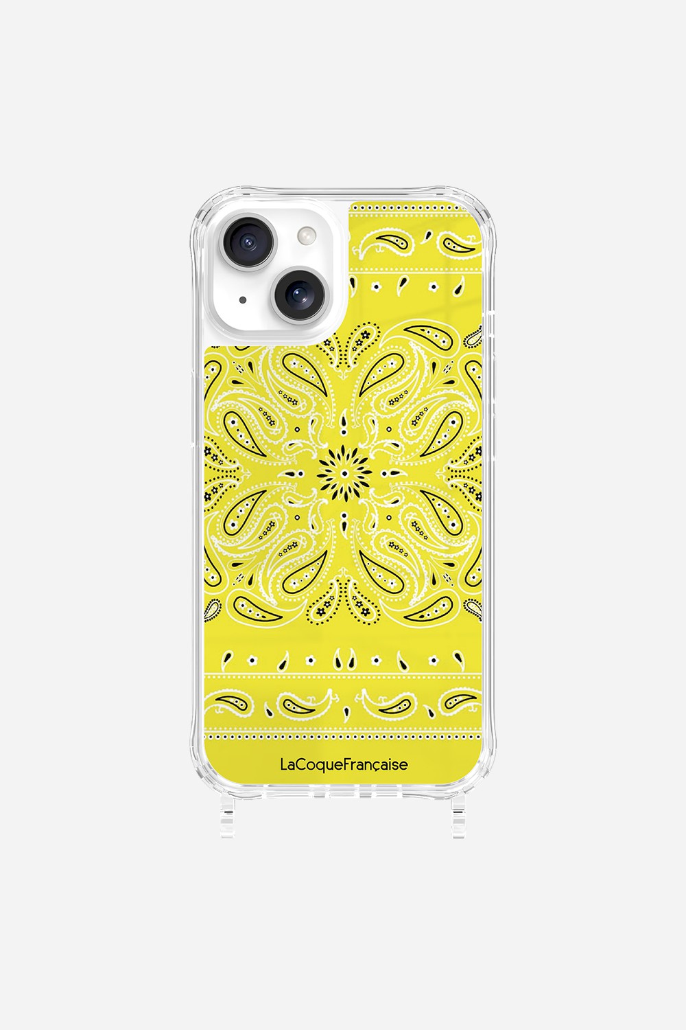 Coque Anneaux Imprimee Bandana Jaune Fluo - 33