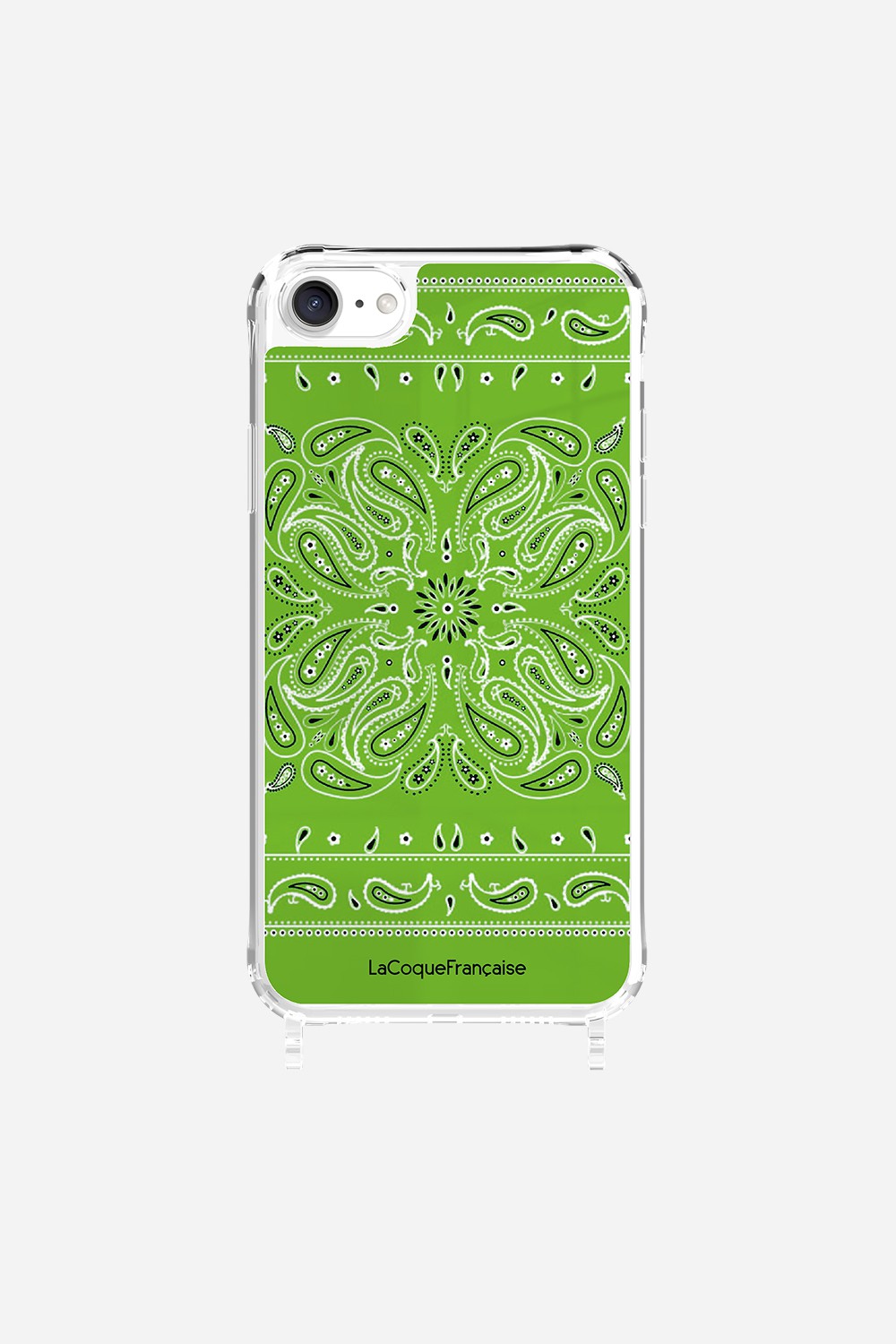 Coque Anneaux Imprimee Bandana Vert Fluo - 52