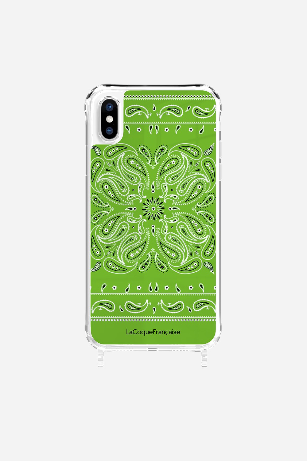 Coque Anneaux Imprimee Bandana Vert Fluo - 49