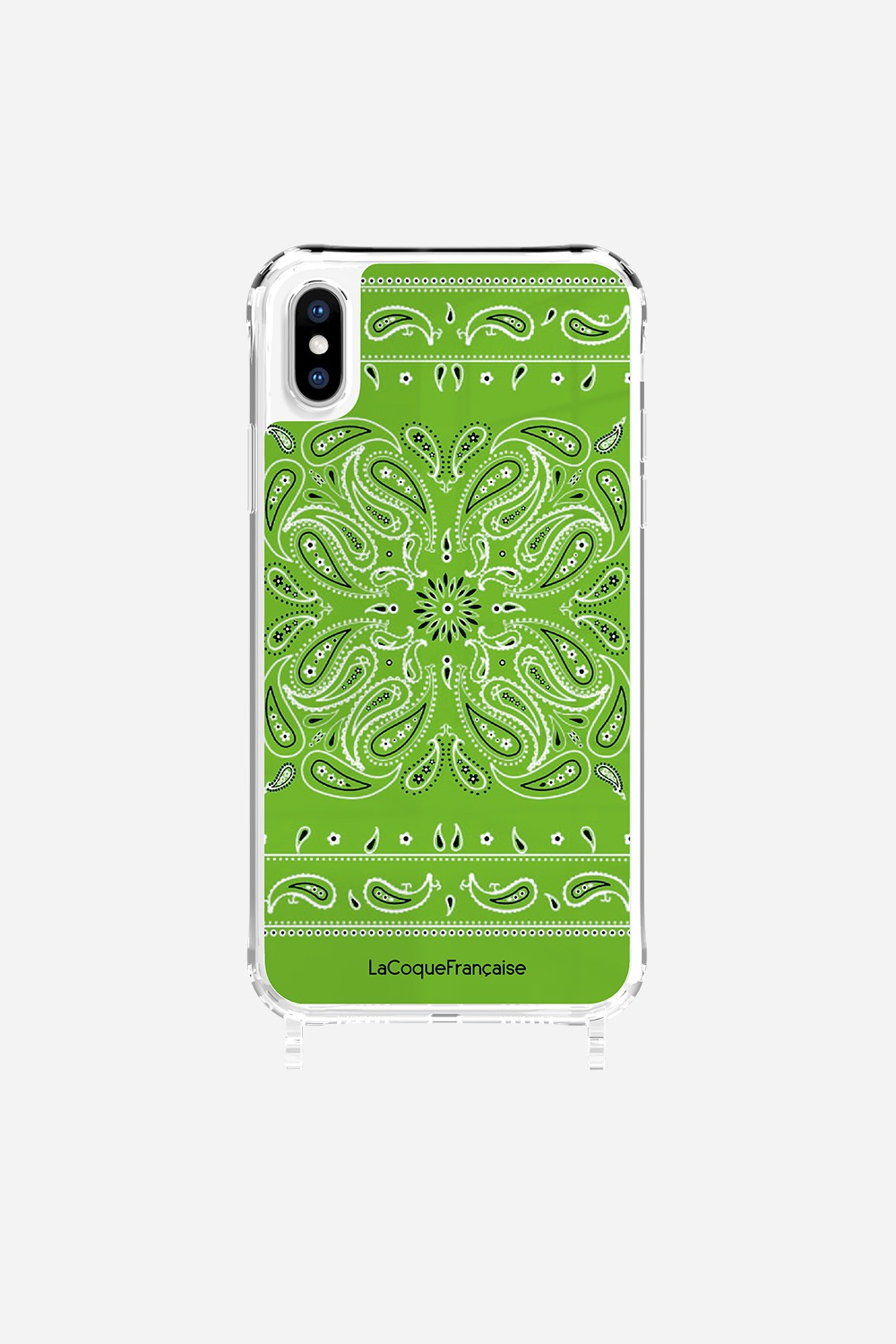 Coque Anneaux Imprimee Bandana Vert Fluo - 50