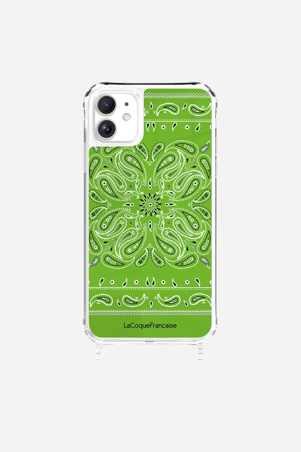 Coque Anneaux Imprimee Bandana Vert Fluo - 48