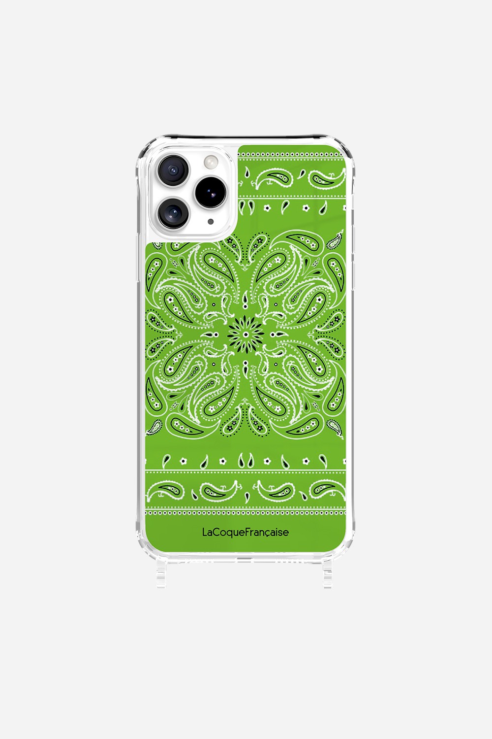 Coque Anneaux Imprimee Bandana Vert Fluo - 46