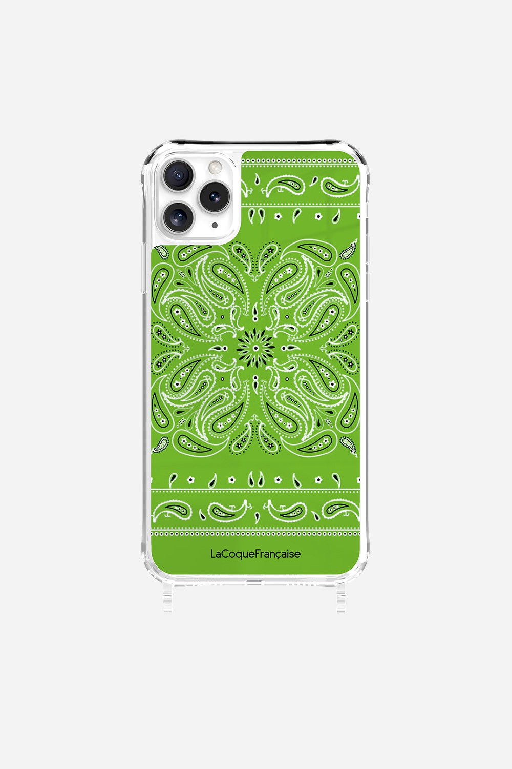 Coque Anneaux Imprimee Bandana Vert Fluo - 47