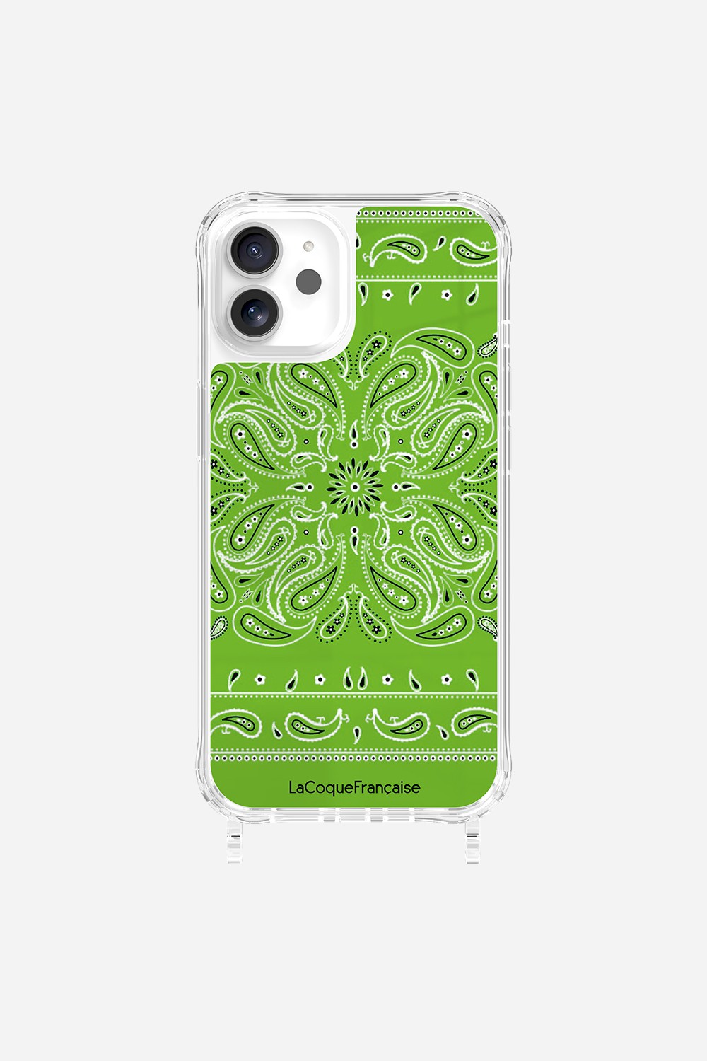 Coque Anneaux Imprimee Bandana Vert Fluo - 45