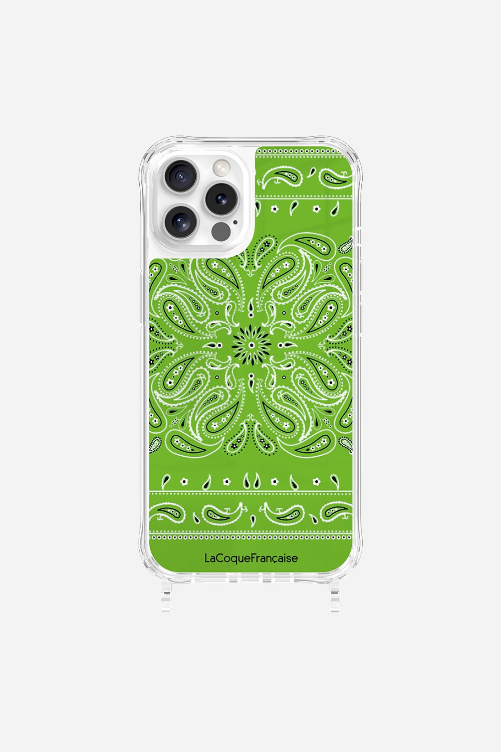 Coque Anneaux Imprimee Bandana Vert Fluo - 43