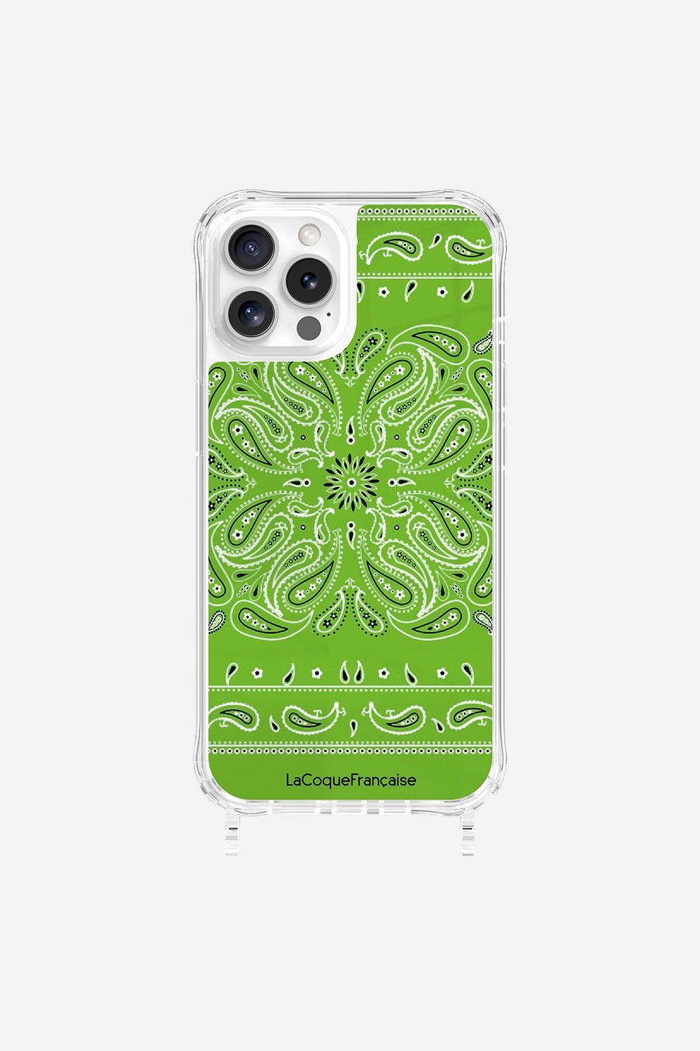 Coque Anneaux Imprimee Bandana Vert Fluo - 44