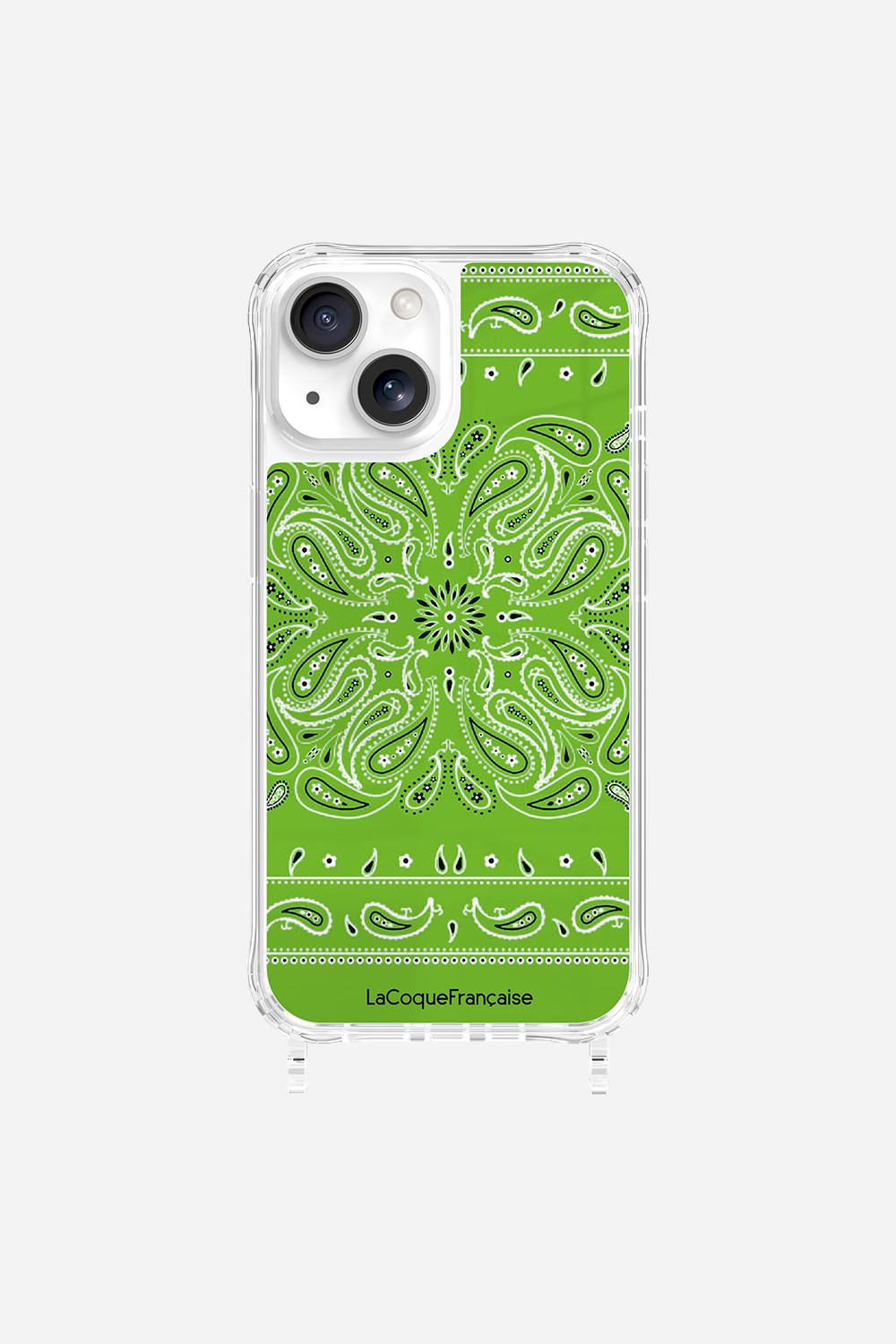 Coque Anneaux Imprimee Bandana Vert Fluo - 42