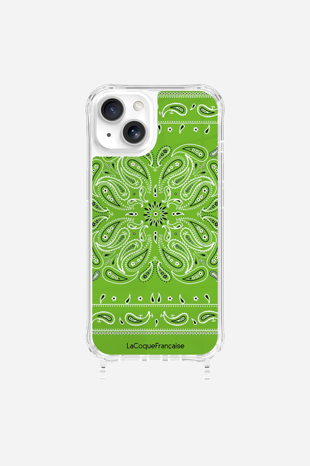 Coque Anneaux Imprimee Bandana Vert Fluo - 41
