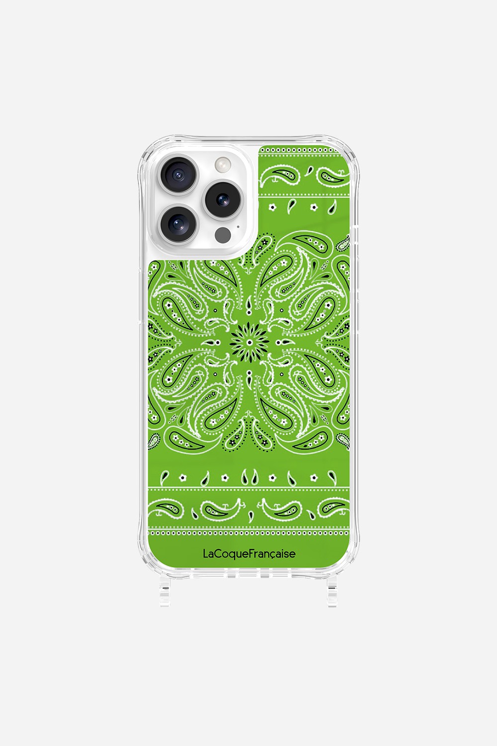 Coque Anneaux Imprimee Bandana Vert Fluo - 40