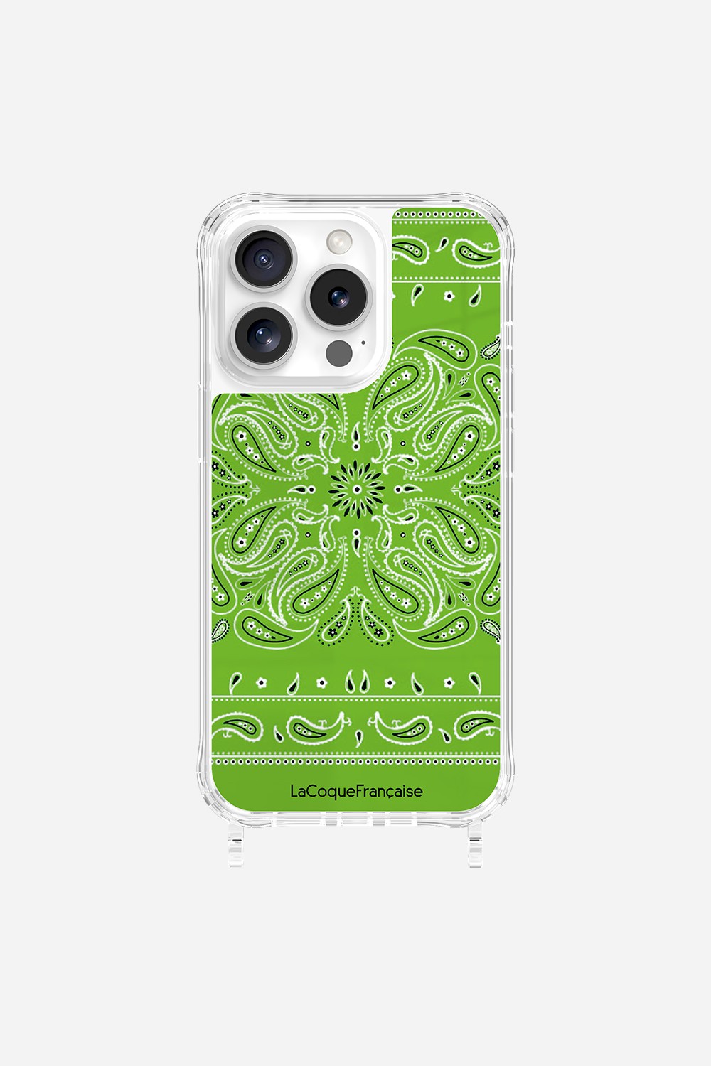 Coque Anneaux Imprimee Bandana Vert Fluo - 35