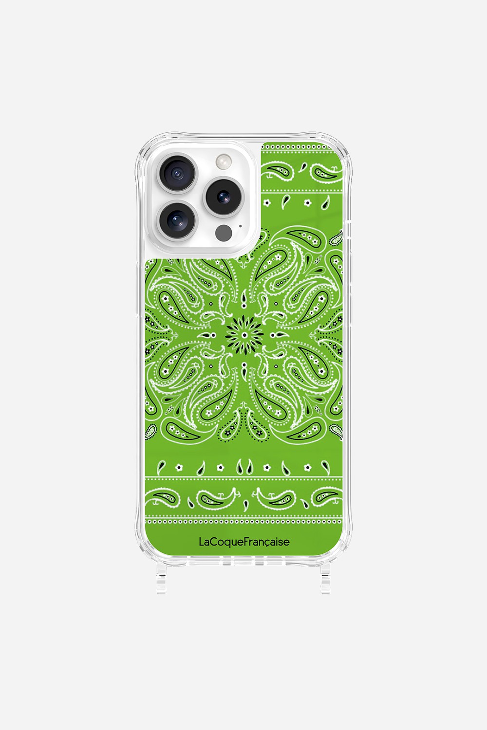 Coque Anneaux Imprimee Bandana Vert Fluo - 36