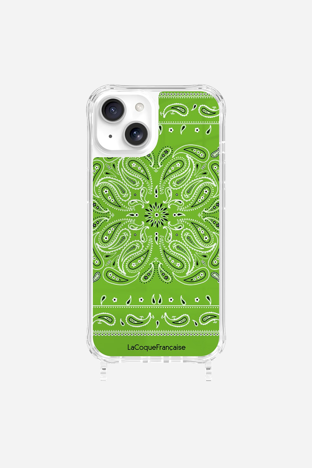 Coque Anneaux Imprimee Bandana Vert Fluo - 34