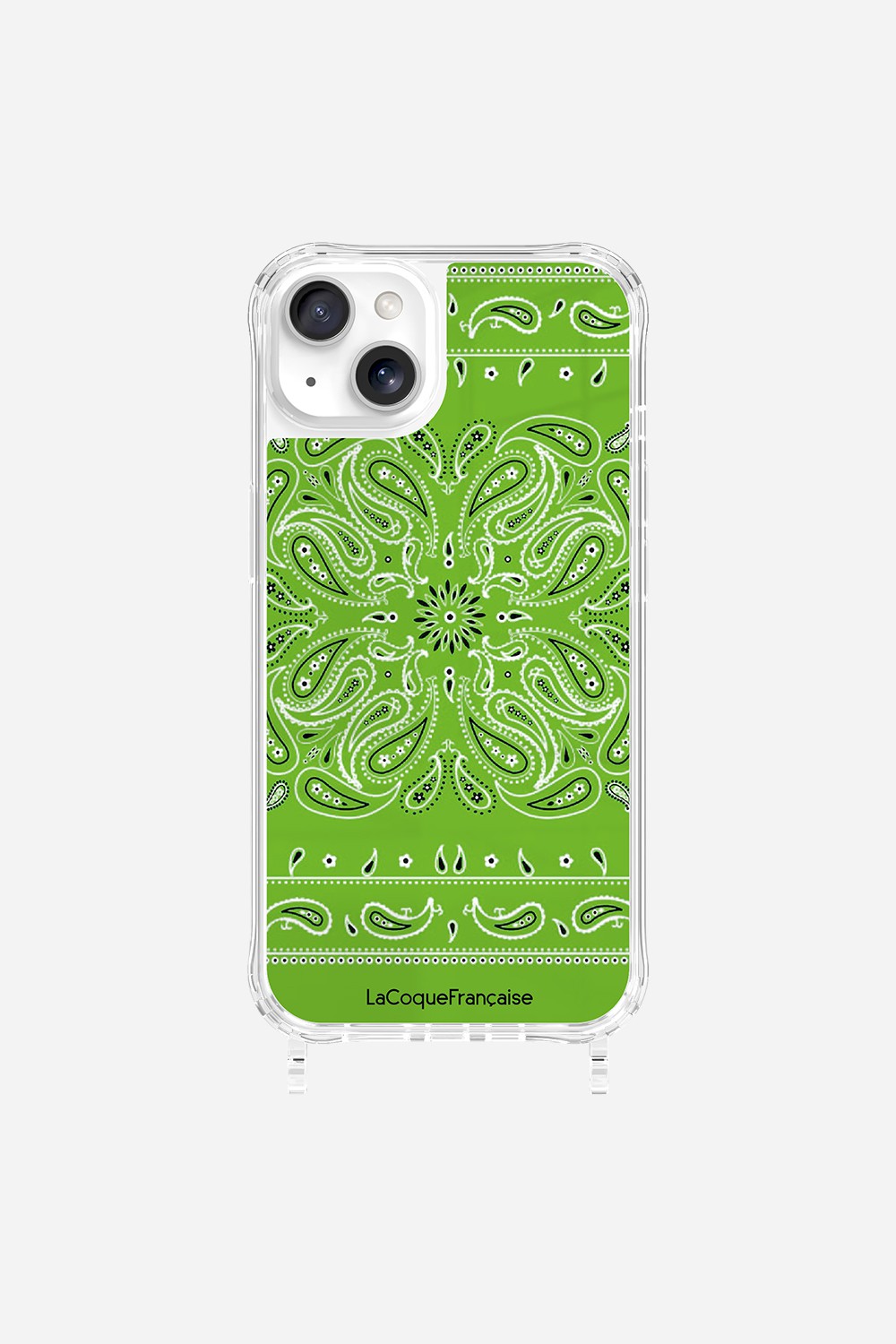 Coque Anneaux Imprimee Bandana Vert Fluo