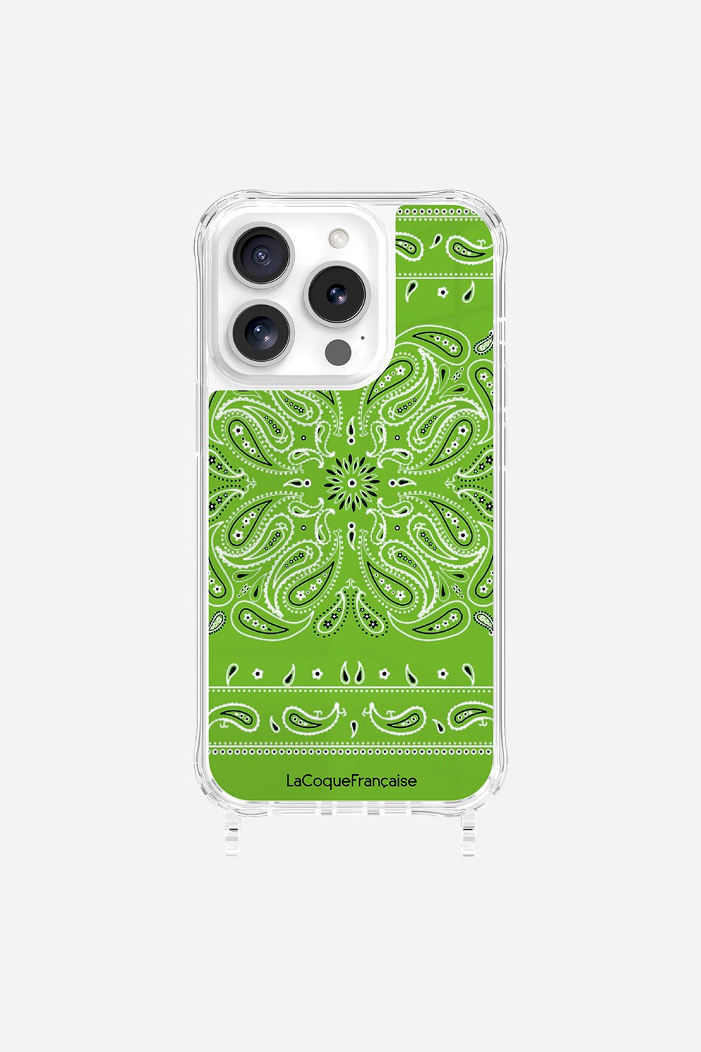 Coque Anneaux Imprimee Bandana Vert Fluo - 32