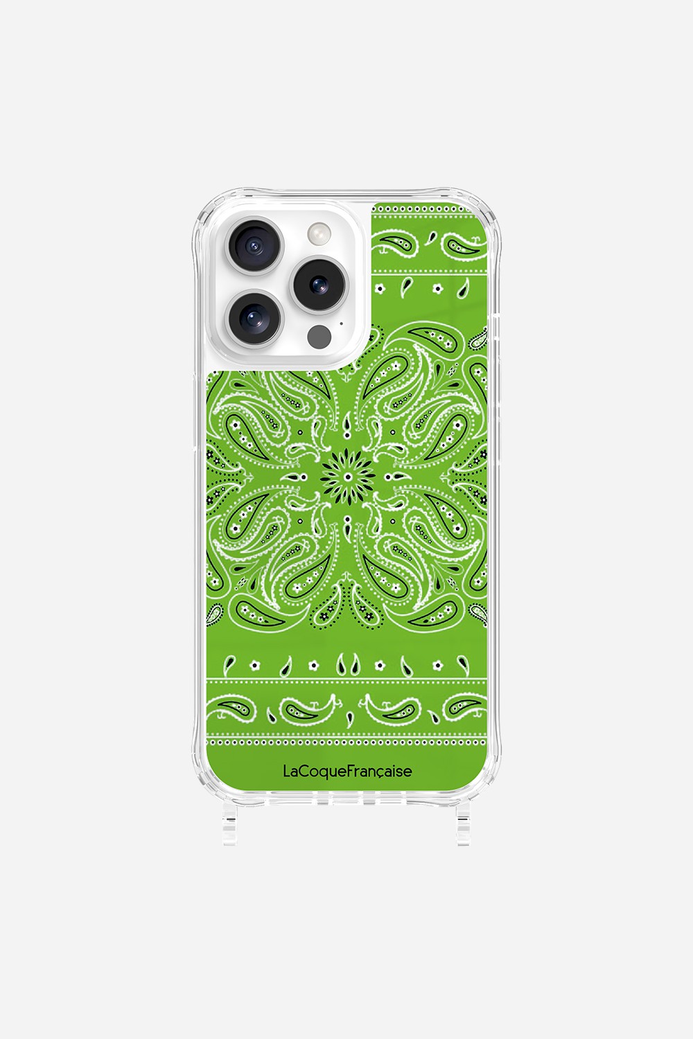Coque Anneaux Imprimee Bandana Vert Fluo - 33