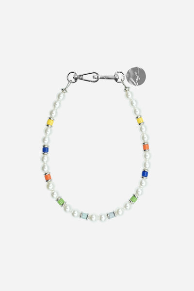 Bijoux Collier Mushu Blanc 40 cm