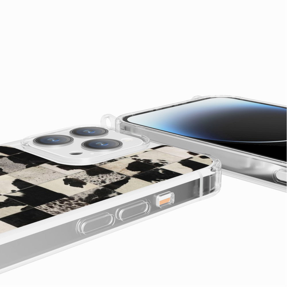 Coque Anneaux Imprimee Mosaique Vache