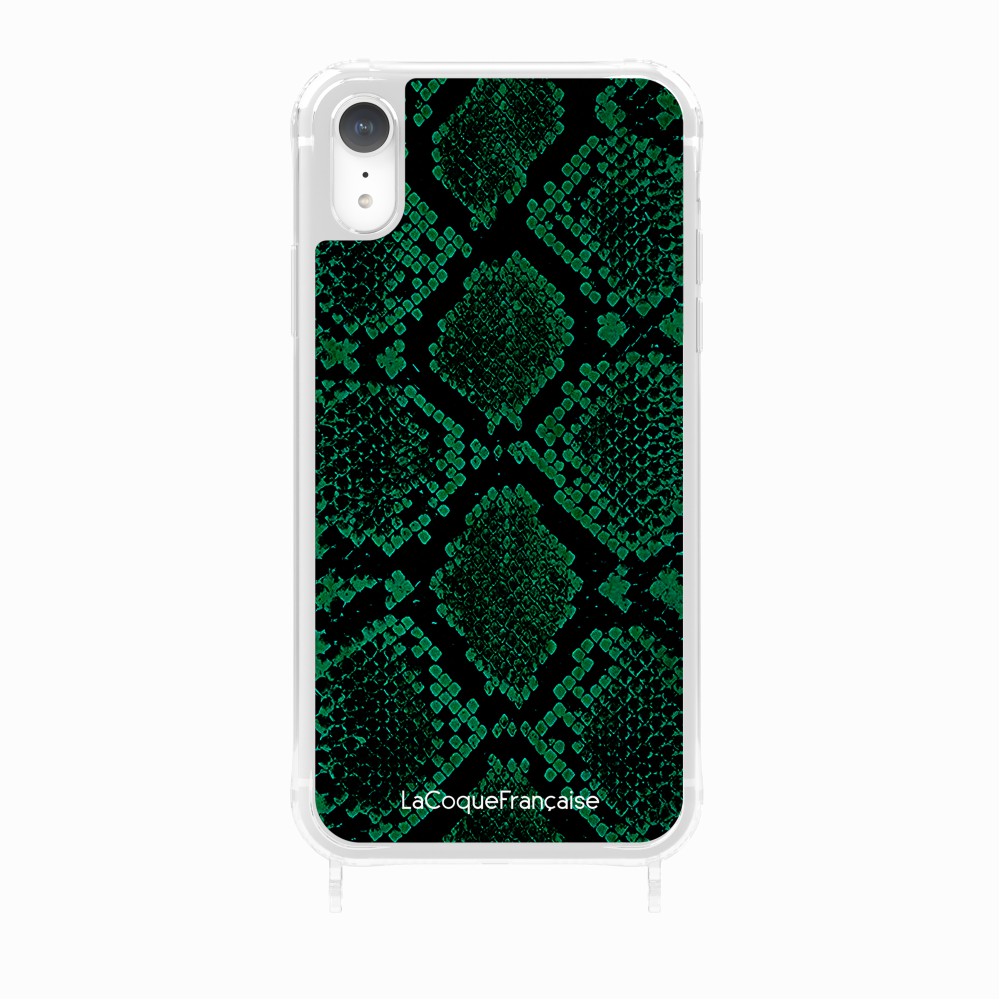 Green Python Printed Rings Case