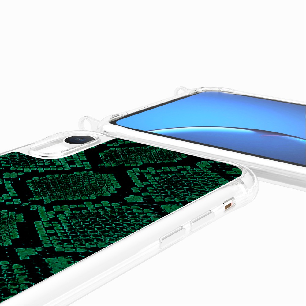 Coque Anneaux Imprimee Python Vert - 85