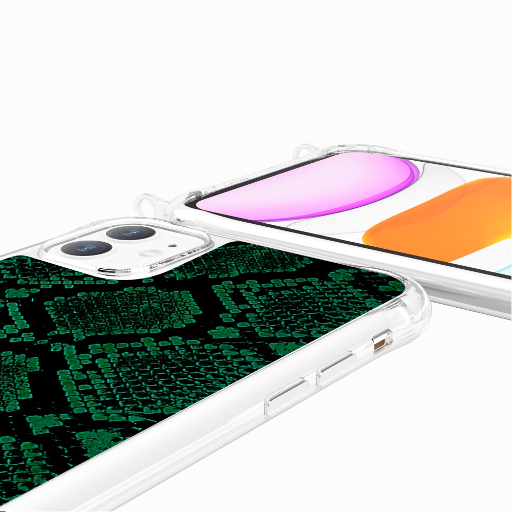 Coque Anneaux Imprimee Python Vert - 81
